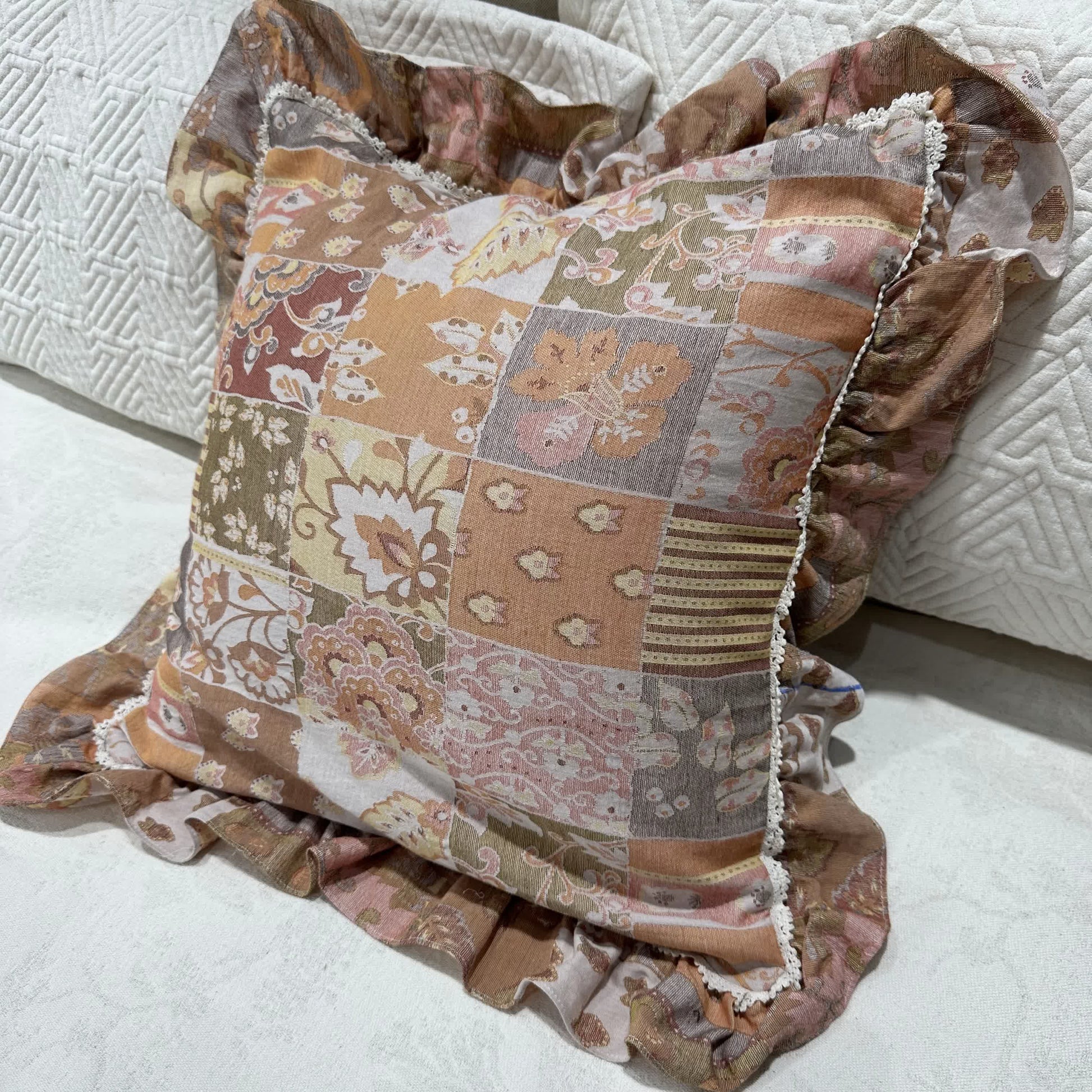 Vintage-Inspired Floral Accent Pillow - image 6