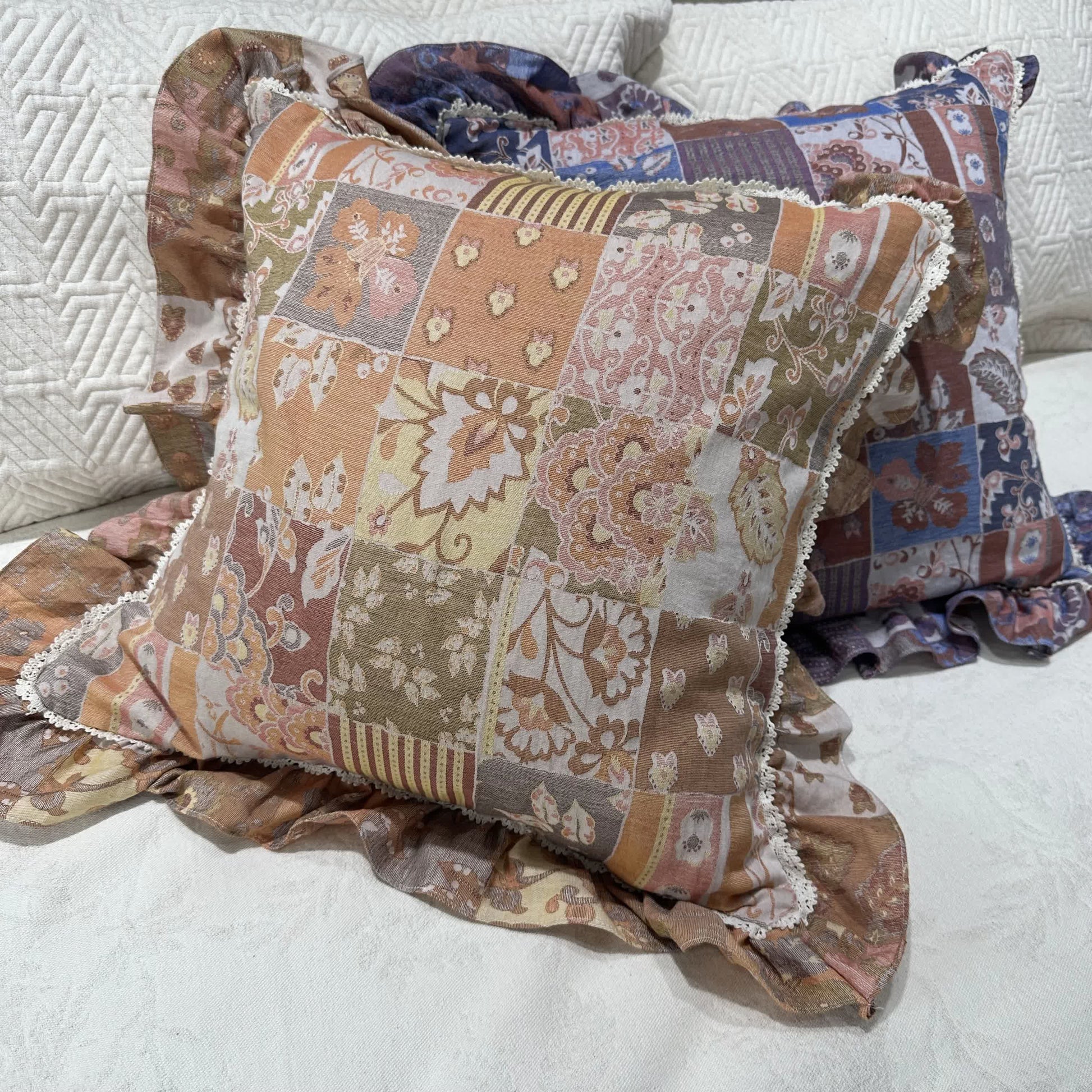 Vintage-Inspired Floral Accent Pillow - image 1