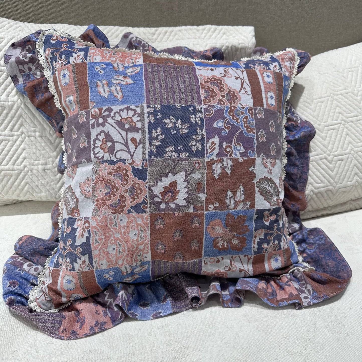 Vintage-Inspired Floral Accent Pillow - image 4