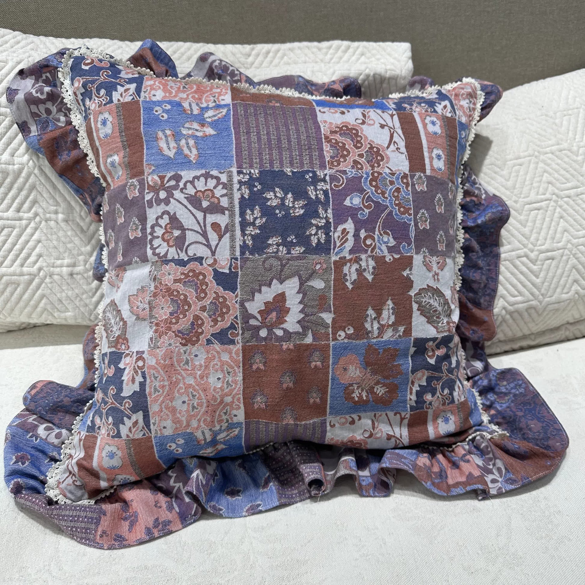 Vintage-Inspired Floral Accent Pillow - image 4