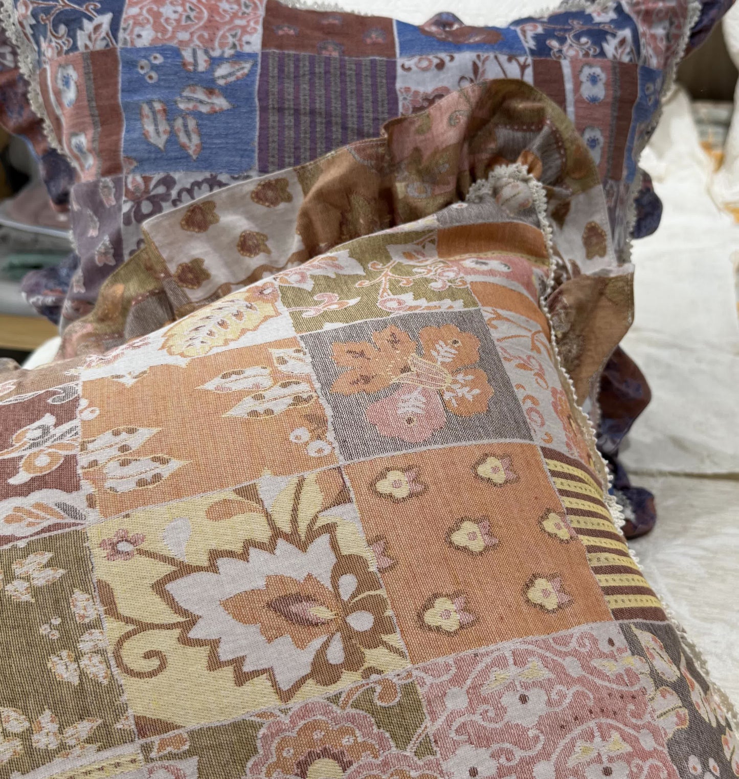 Vintage-Inspired Floral Accent Pillow - image 3