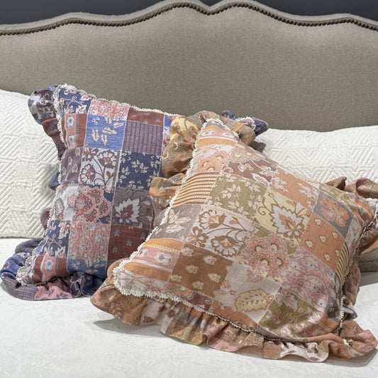 Vintage-Inspired Floral Accent Pillow - image 0