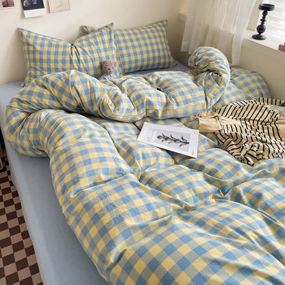Cotton Checkered Dorm Bedding Set - image 5