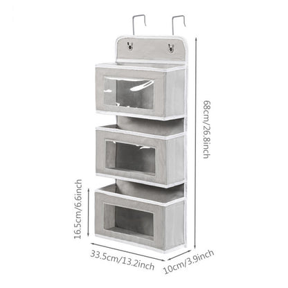 Dorm Hanging Multi-Layer Storage Organizer - Light Gray - 3PCS - 13"L x 4"W x27"H - image 10