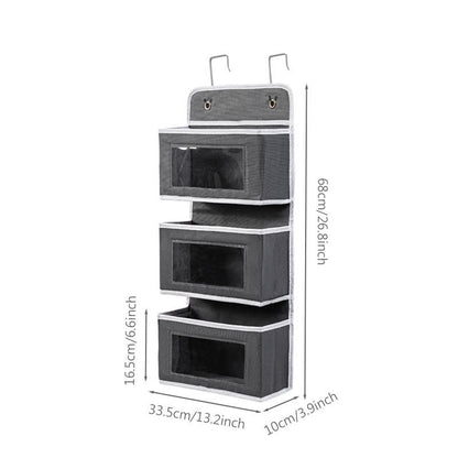 Dorm Hanging Multi-Layer Storage Organizer - Dark Grey - 3PCS - 13"L x 4"W x27"H - image 17