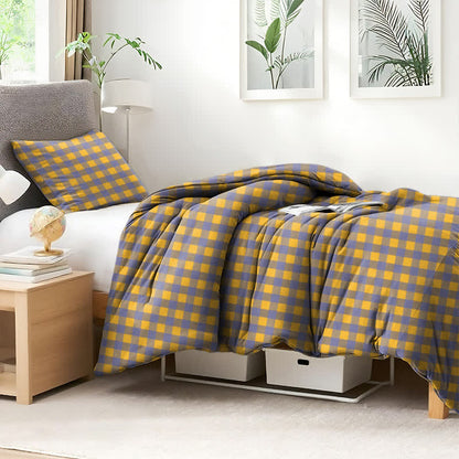 Cotton Checkered Dorm Bedding Set - image 0