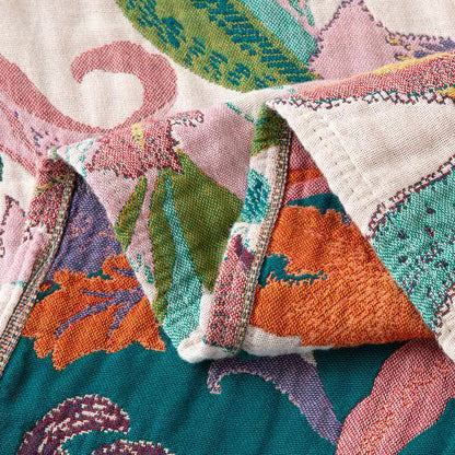 Flower Vine Cotton Gauze Tassel Quilt - image 3