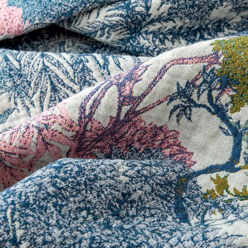 Woodland Cotton Gauze Tassel Quilt - image 4