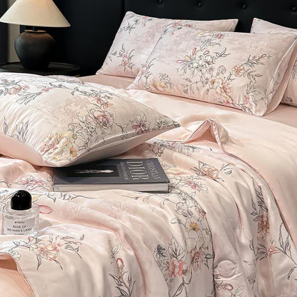 Rose Print Silky Natural Quilt - image 8