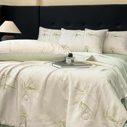 Bamboo Print Silky Natural Quilt - image 2