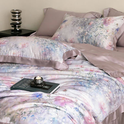 Poppy Floral Print Silky Natural Quilt - image 4