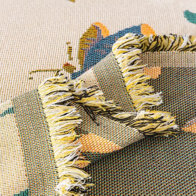 Green Leaf Floral Chenille Sofa Protector - image 8