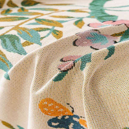 Green Leaf Floral Chenille Sofa Protector - image 6