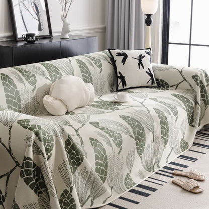 Pine Cone Ice Silk Sofa Protector - Green - 71" x 134" - image 4