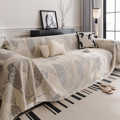 Pine Cone Ice Silk Sofa Protector - Light Gray - 71" x 134" - image 5