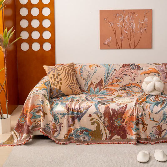 Retro Art Pattern Sofa Protector - 71" x 134" - image 0