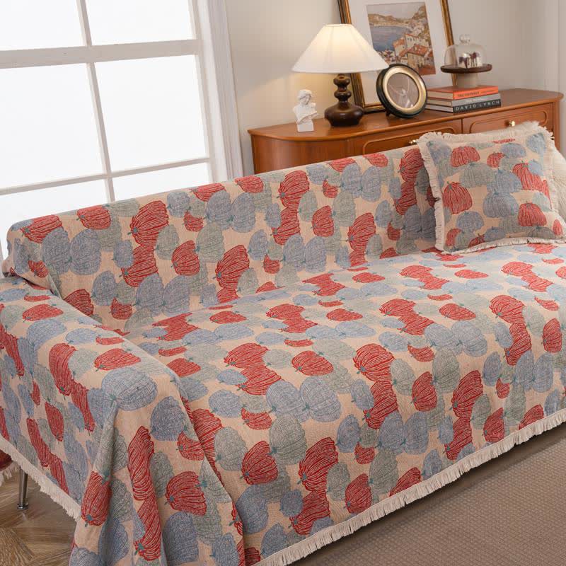 Vintage Jacquard Pumpkin Sofa Protector - image 3