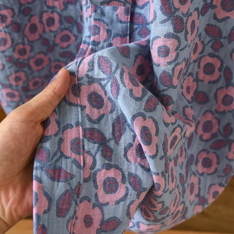 Begonia Cotton Japanese Kimono Robe - image 9