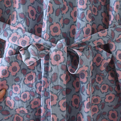 Begonia Cotton Japanese Kimono Robe - image 6