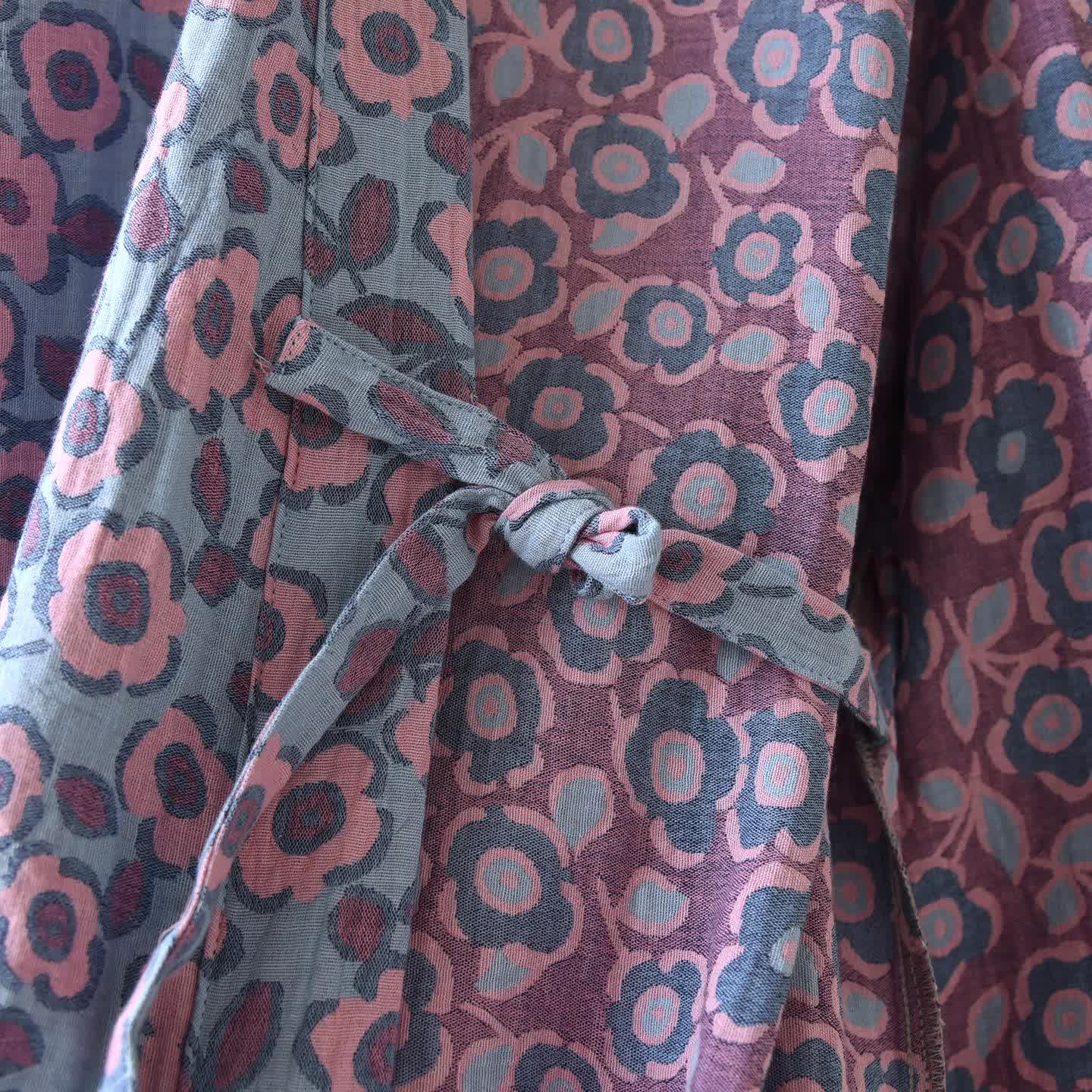 Begonia Cotton Japanese Kimono Robe - image 10