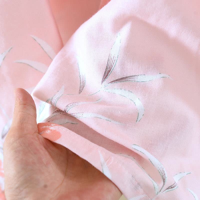 Peach Blossom Cotton Japanese Kimono Robe - image 9