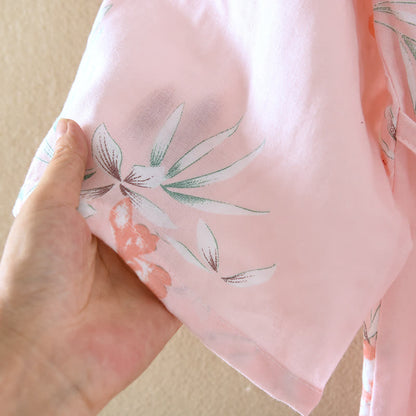 Peach Blossom Cotton Japanese Kimono Robe - image 11