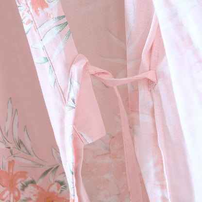 Peach Blossom Cotton Japanese Kimono Robe - image 12