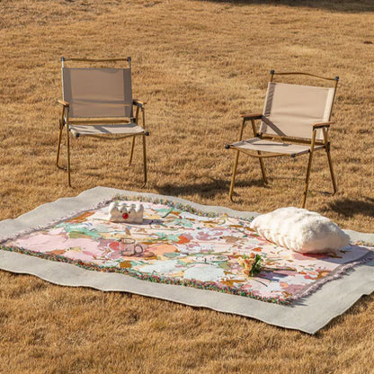 Painterly Floral Cotton Gauze Throw - image 2