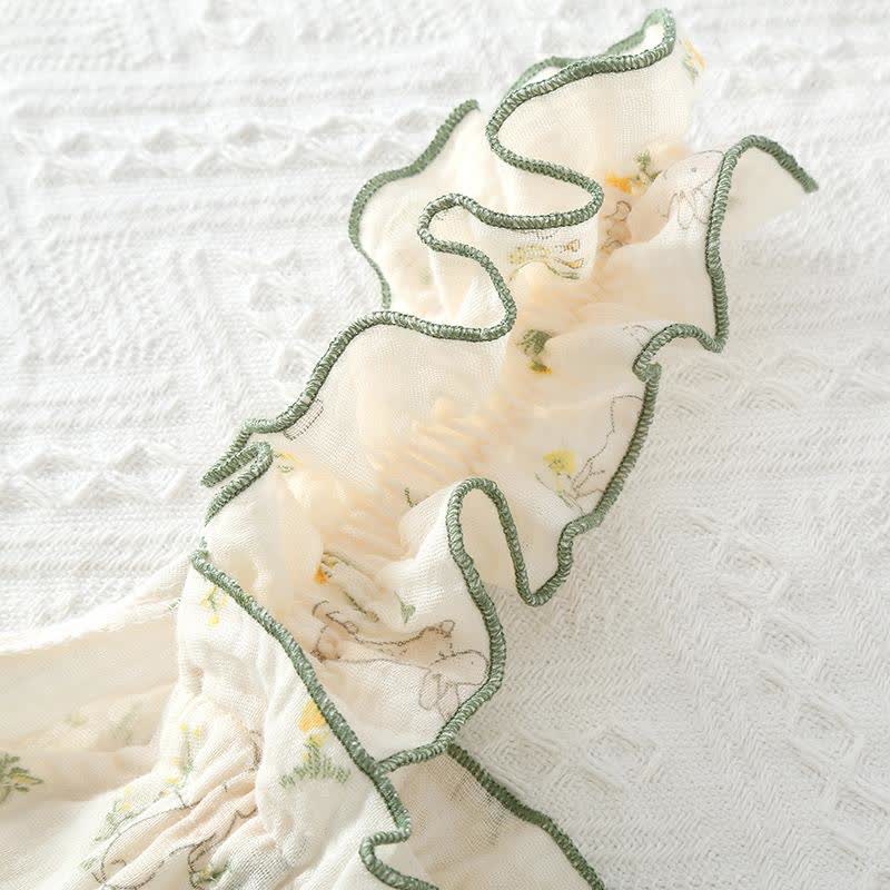 Rustic Bunny Cotton Ruffle Cami Pajamas - image 4