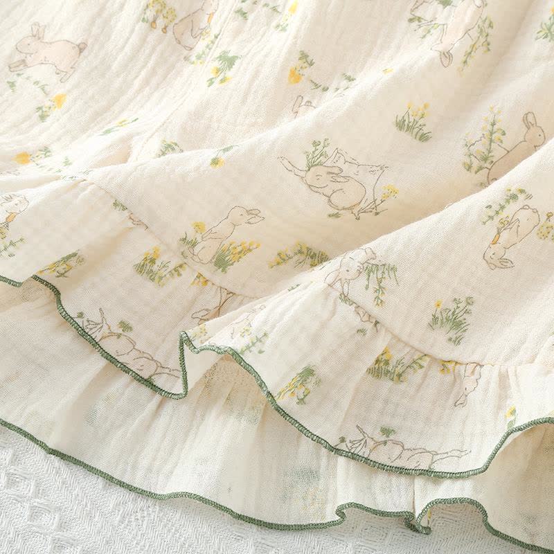 Rustic Bunny Cotton Ruffle Cami Pajamas - image 6