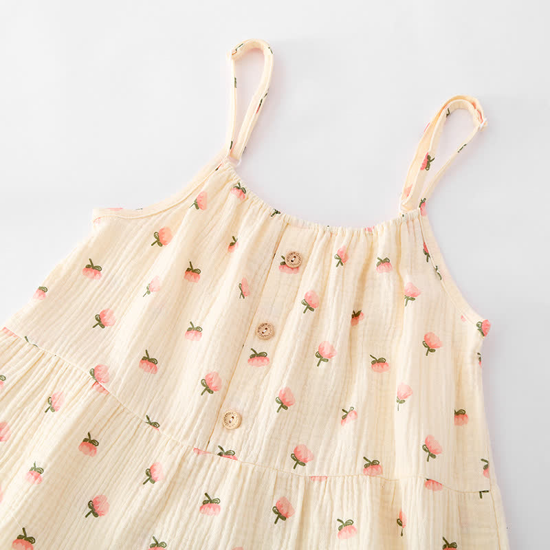 Kapok Flower Cotton Gauze Ruffle Pajamas - image 3