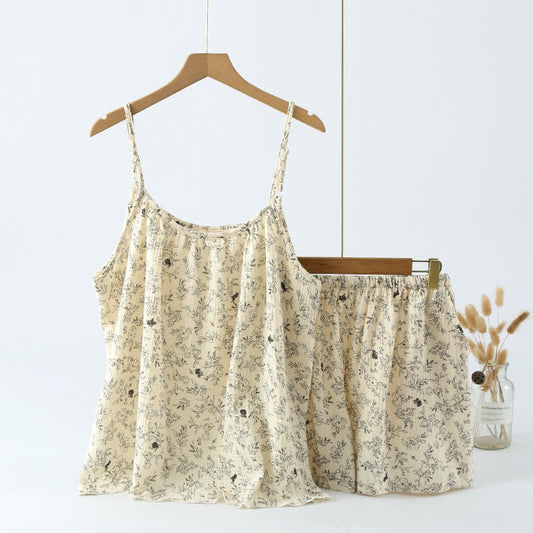Bunny Floral Cotton Gauze Cami Pajamas - XL - image 0