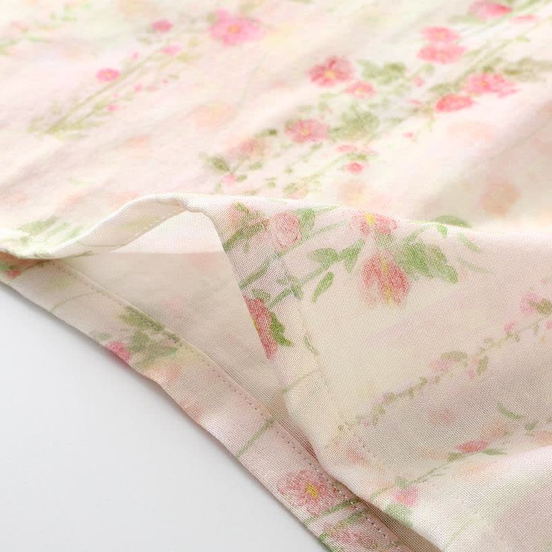 Pink Rose Padded Ruffle Sleeveless Nightwear - image 7