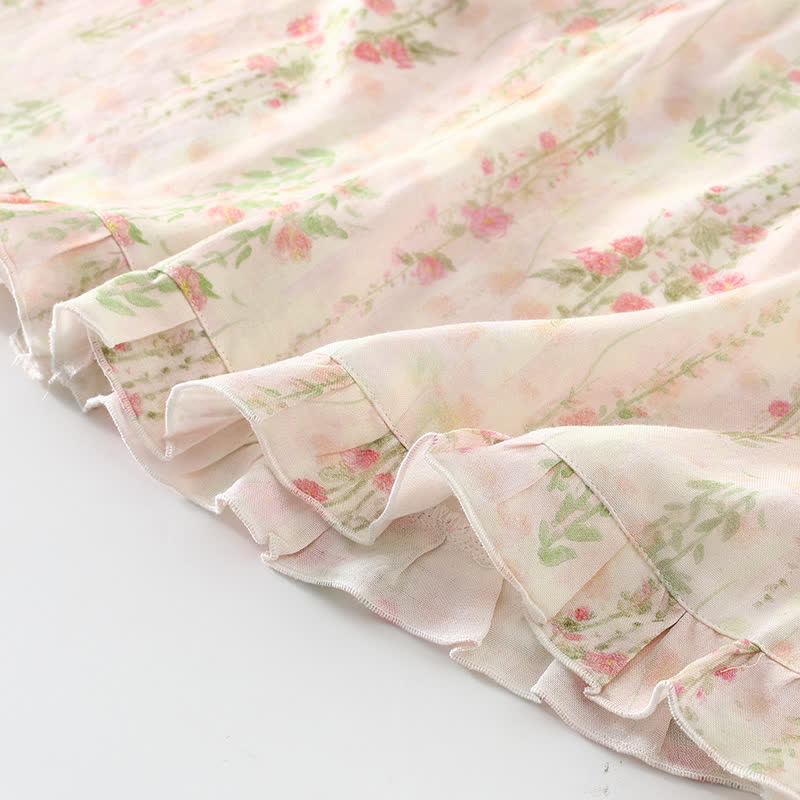 Pink Rose Padded Ruffle Sleeveless Nightwear - image 9
