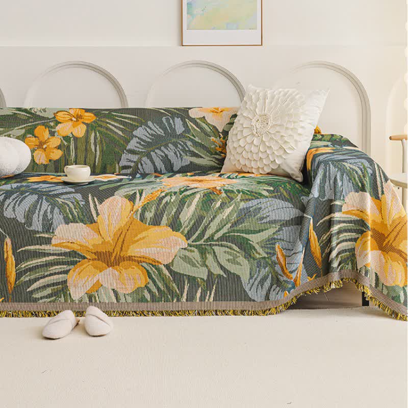 Leaf Lily Sofa Throw Blanket - image 0