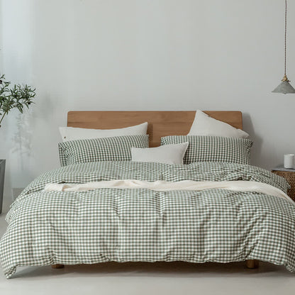 Cotton Plaid Duvet Cover Dorm Bedding Set - image 10
