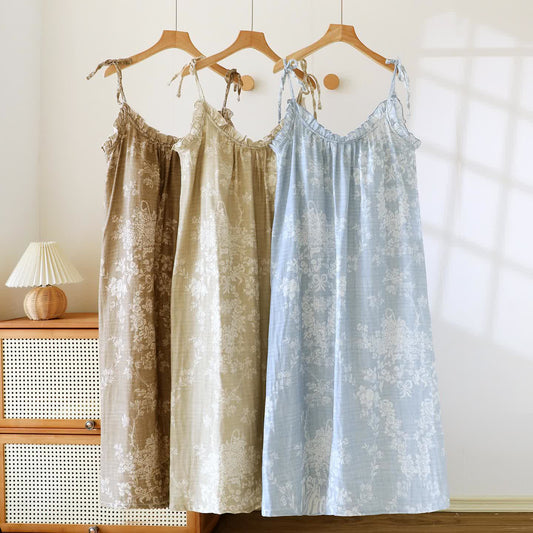 Rose Bow Cotton Padded Cami Nightdress - image 0