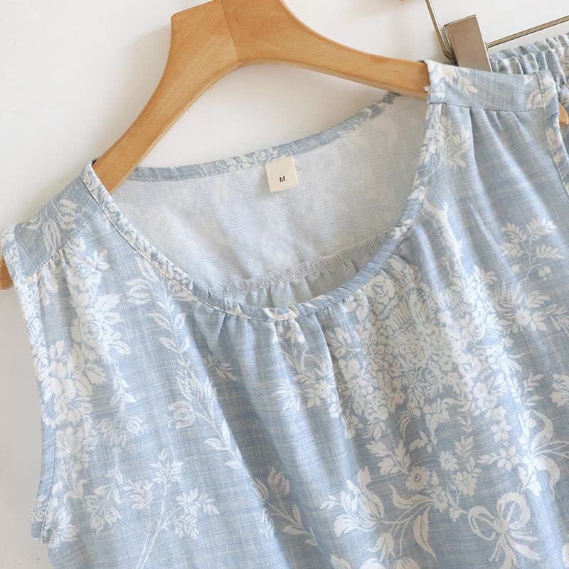 Rose Bow Cotton Tank Pajama Set - image 5