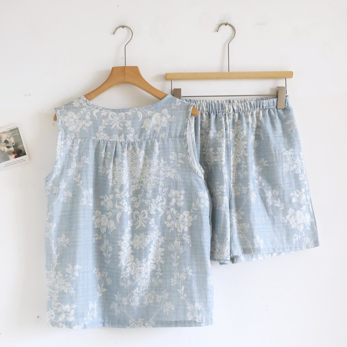 Rose Bow Cotton Tank Pajama Set - image 3