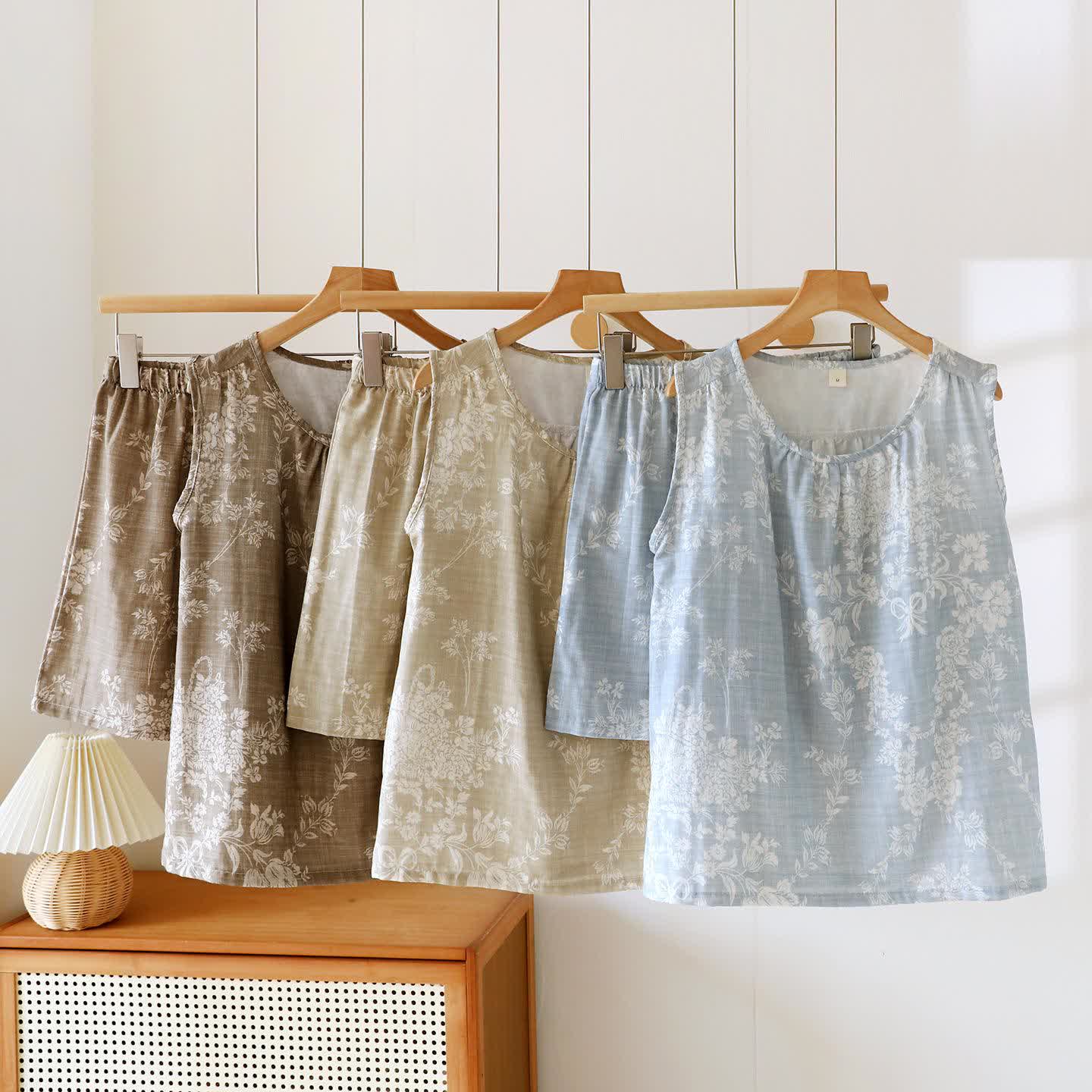 Rose Bow Cotton Tank Pajama Set - image 0