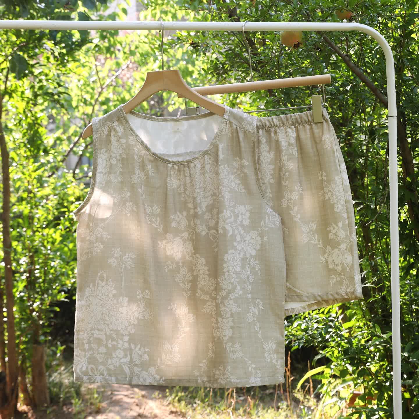 Rose Bow Cotton Tank Pajama Set - image 15