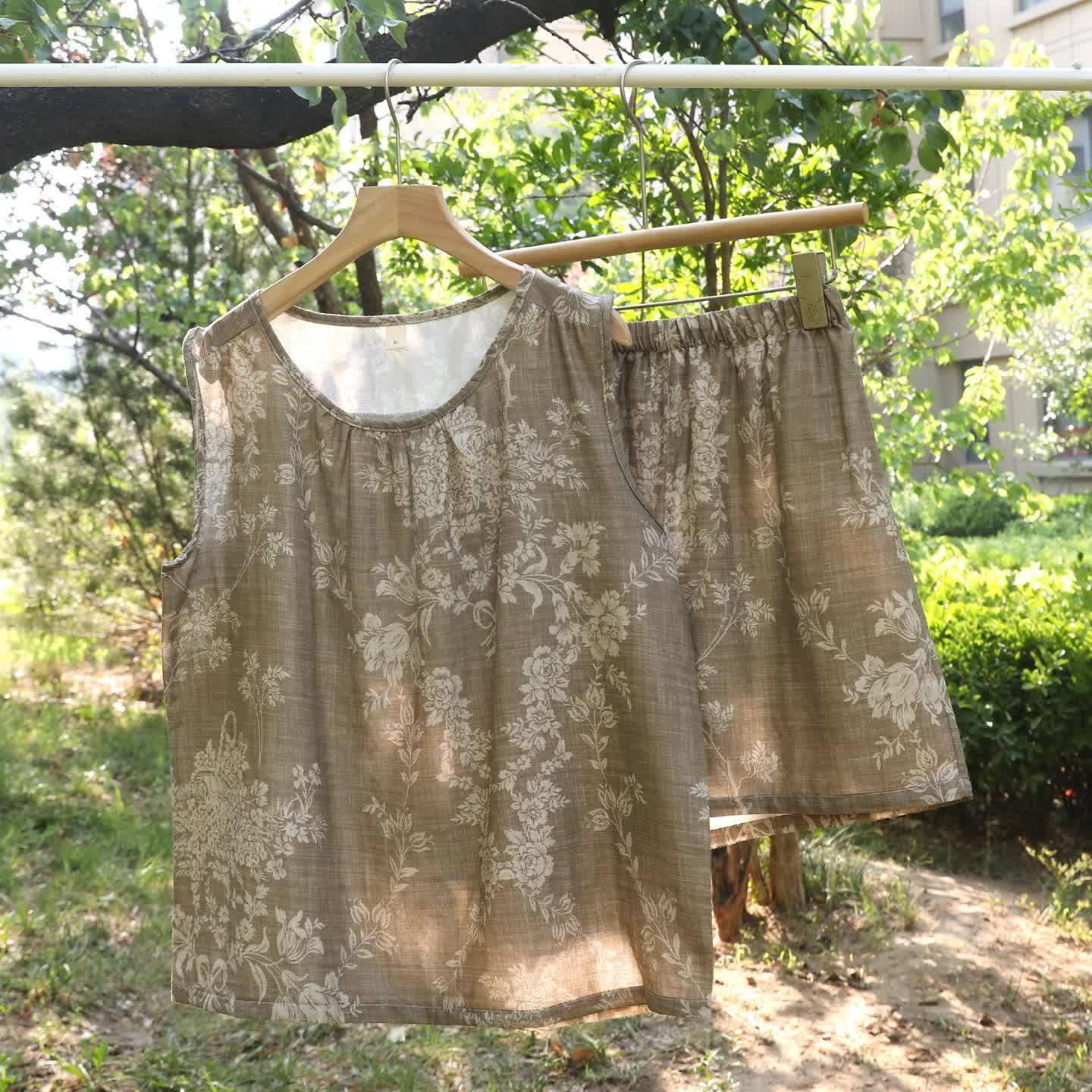 Rose Bow Cotton Tank Pajama Set - image 13