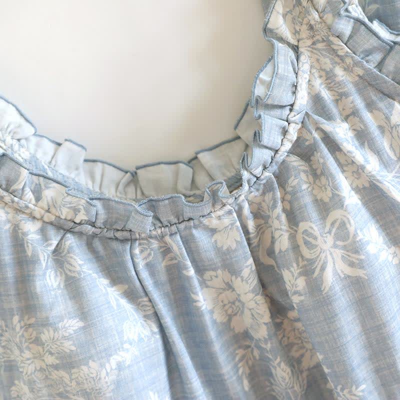 Rose Bow Cotton Padded Cami Pajamas - image 8