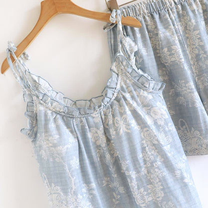 Rose Bow Cotton Padded Cami Pajamas - image 6