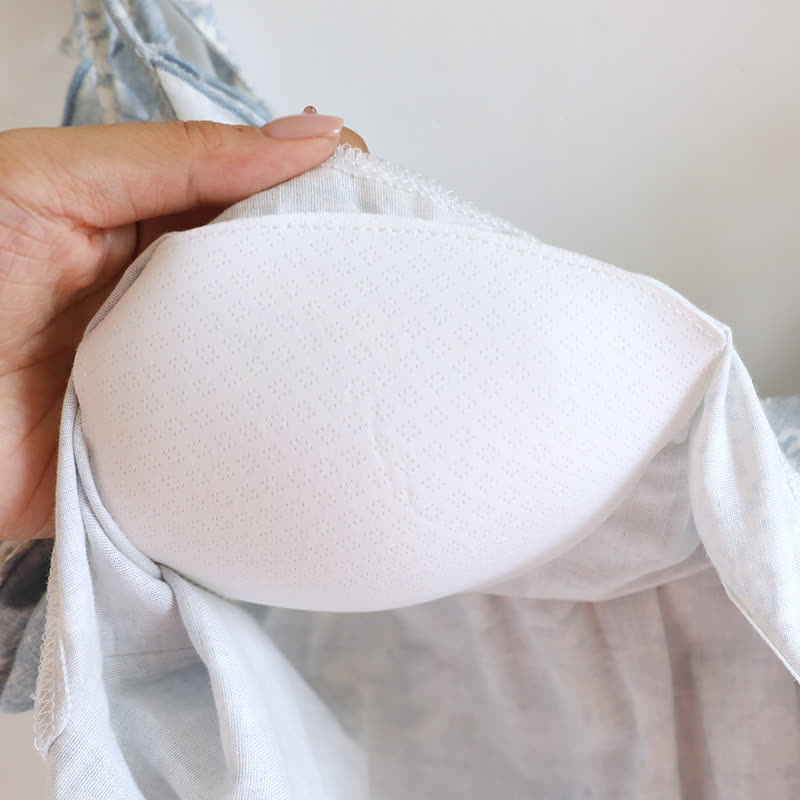 Rose Bow Cotton Padded Cami Pajamas - image 10