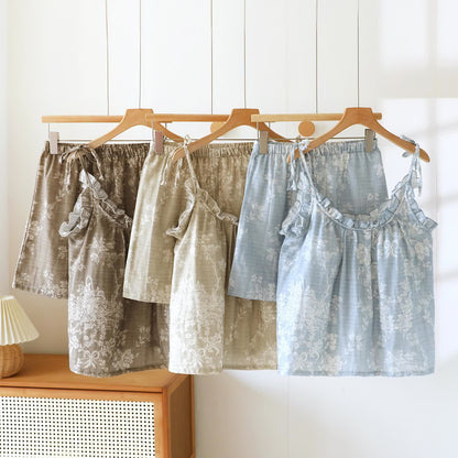 Rose Bow Cotton Padded Cami Pajamas - image 0