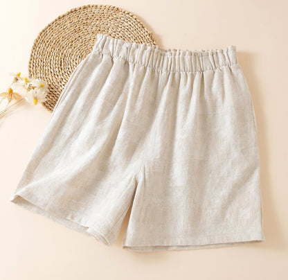 Couple Matching Cotton Linen Pajama Shorts - Women - XL - image 1