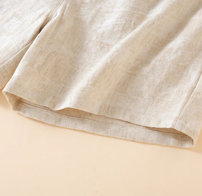 Couple Matching Cotton Linen Pajama Shorts - image 6