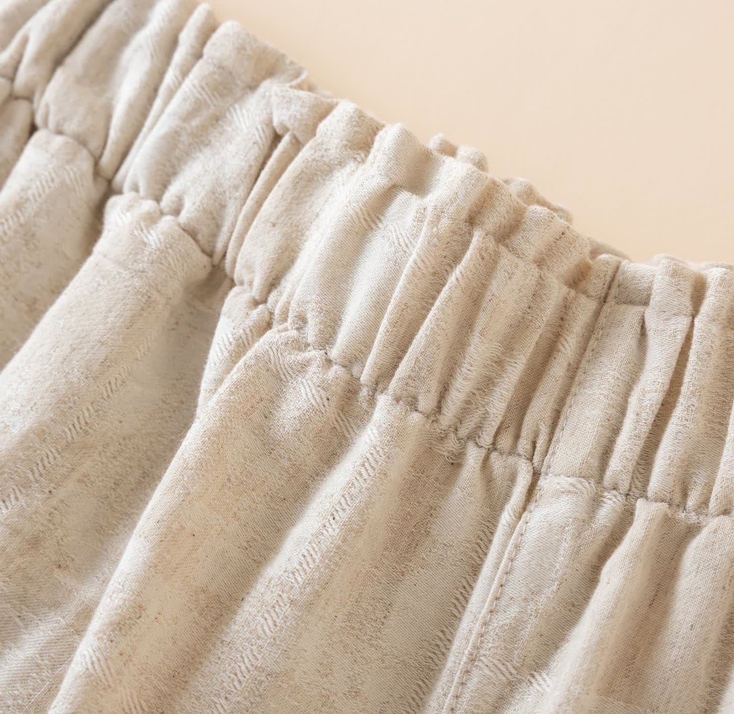 Couple Matching Cotton Linen Pajama Shorts - image 3