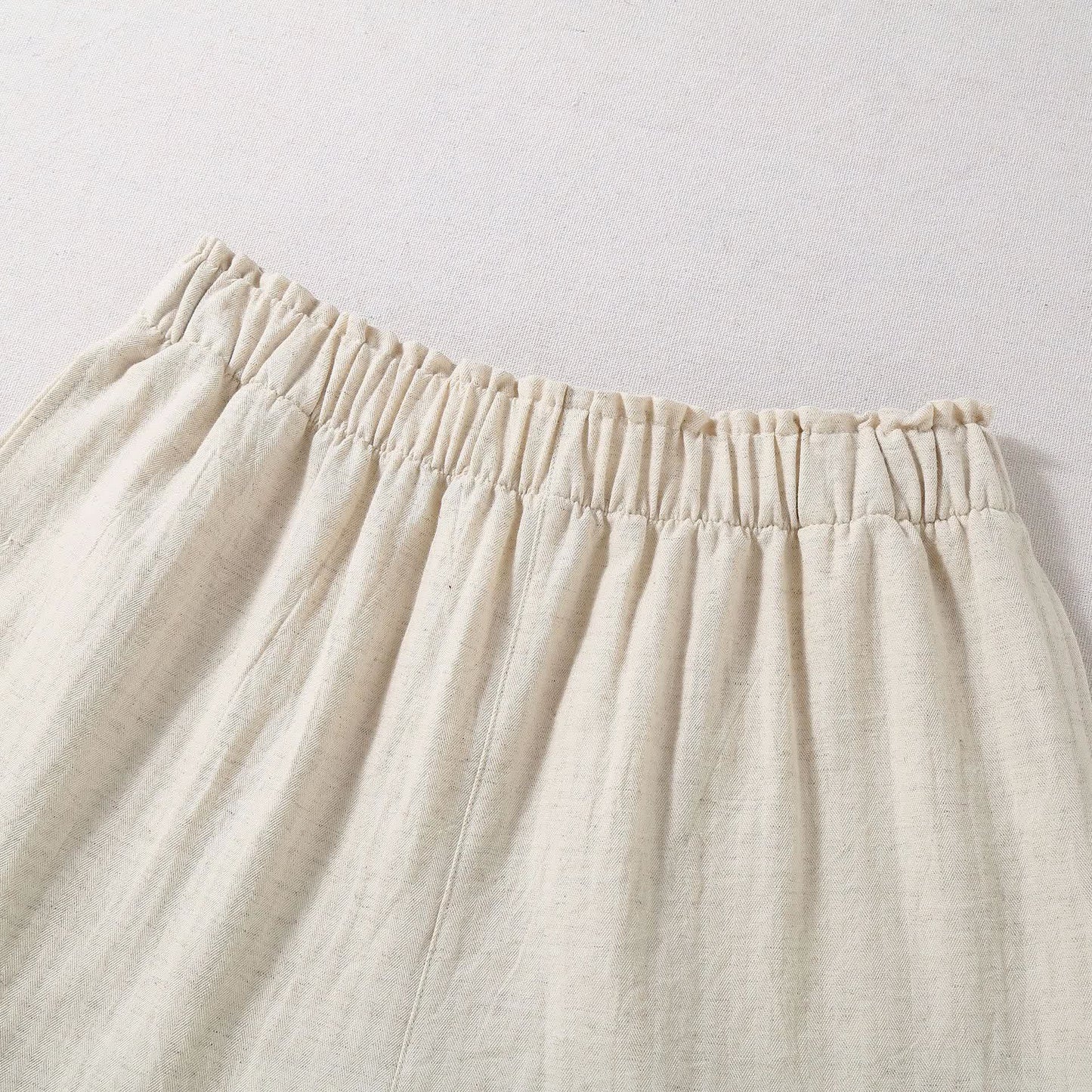 Natural Cotton Linen Pajama Shorts - image 4